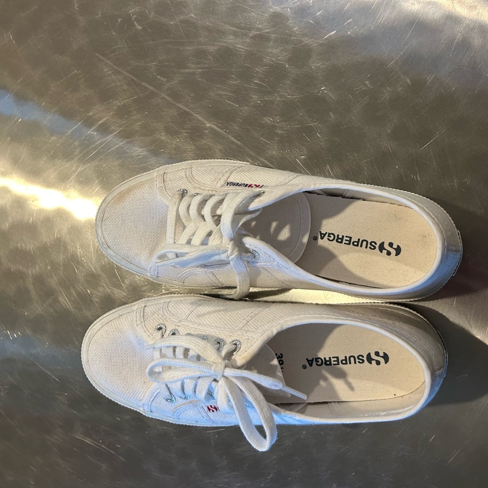 Superga white canvas sneakers 39 1/2
